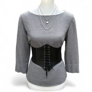 Ann Taylor Wool Zip Blouse